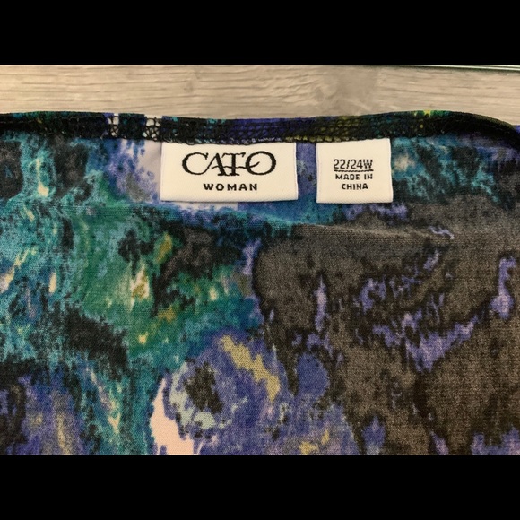 P12 Cato women 22/24w polyester & spandex plus top plus size - Picture 4 of 4